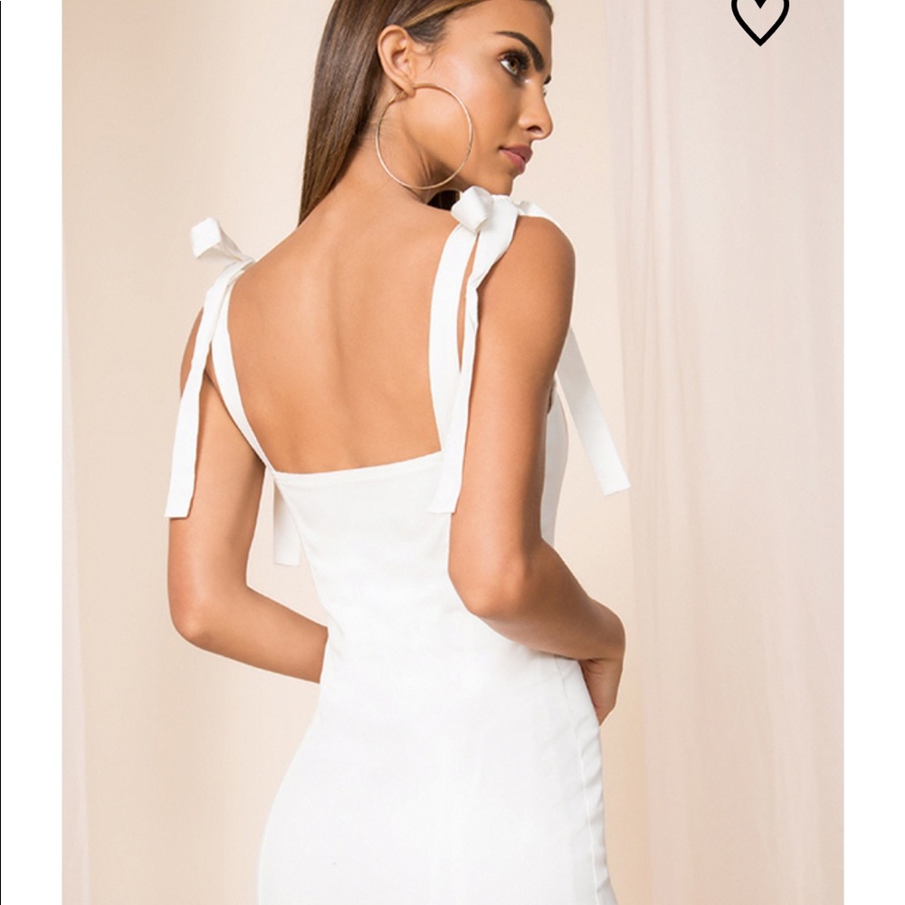 🆕 Revolve | Superdown Siona Tie Dress L White - Picture 5 of 12